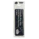 TableCraft 394530 Rectangular Sign Employees Must Wash Hands Before Returning To Work