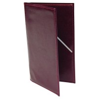 Tablecraft 59BK Burgundy Vinyl Check Presenter, 1 each