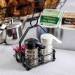 TableCraft 606RBK (3)Compartment(s) Table Condiment Rack, Black Color