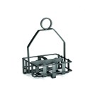 TableCraft 606RBK (3)Compartment(s) Table Condiment Rack, Black Color