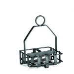 TableCraft 606RBK (3)Compartment(s) Table Condiment Rack, Black Color