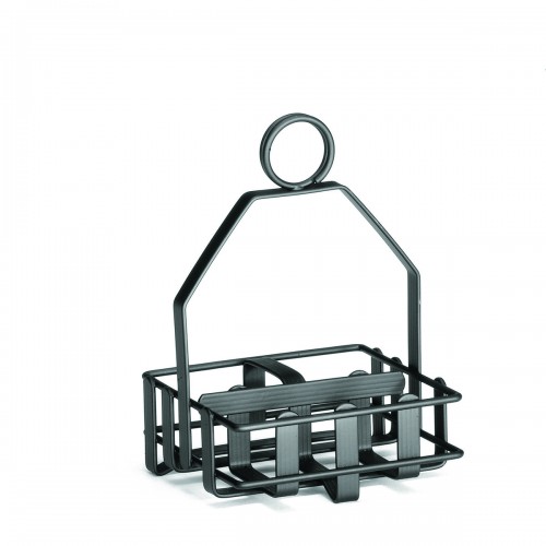TableCraft 606RBK (3)Compartment(s) Table Condiment Rack, Black Color