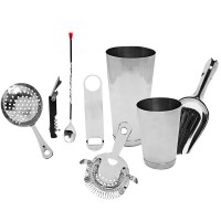 Tablecraft BARKIT1 8 pcs Stainless Steel Cocktails Bar Kits, 1 each