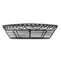 TableCraft BK27410 Oval Basket, Powder Coated Metal, Black