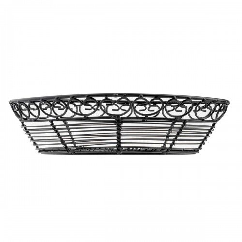 TableCraft BK27410 Oval Basket, Powder Coated Metal, Black