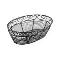 TableCraft BK27410 Oval Basket, Powder Coated Metal, Black