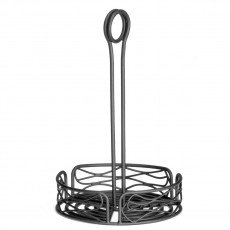Tablecraft BK2780 8.25 inch Mediterranean Collection™ Black Round Versa Rack, 1 each