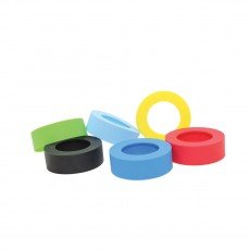TableCraft SB53A Assorted Silicone Band for 53mm Bottles, fits on 8oz/12oz Squeeze Bottles – 12 each