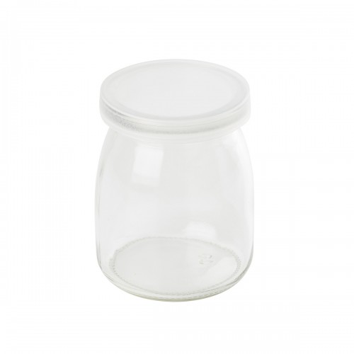 TableCraft SGJ6 6oz Single Server Glass Jar w/ Plastic Lid - 12 each