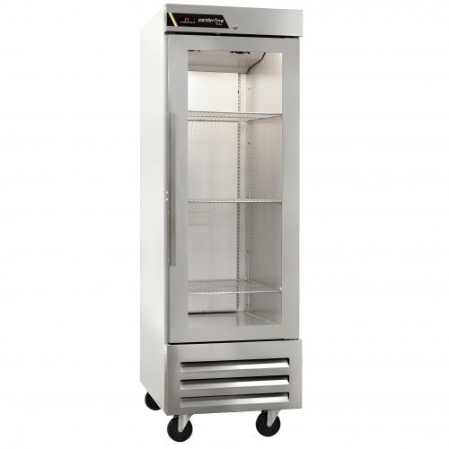 Traulsen CLBM-23R-FG-L Centerline 27(w) inch Bottom Mount Reach-In Upright Refrigerator, (1)Glass Swing Door(s), Left Hinged, (3)Shelve(s), 20.5Cu.ft, Casters, 1/3hp, 115v/60/1-ph, ETL Listed, Energy Star