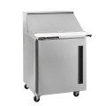 Traulsen CLPT-2708-SD-R Centerline 27.88(w) inch Refrigerated Compact Standard Top Sandwich Prep Table, (1)Solid Swing Door(s), Right Hinged, (2)Shelve(s), (8)1/6 Pan(s), 1/5hp, 115v/60/1-ph, ETL Listed