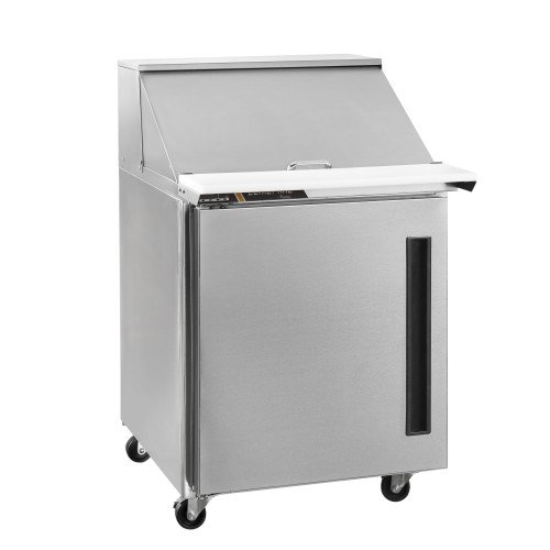 Traulsen CLPT-2708-SD-R Centerline 27.88(w) inch Refrigerated Compact Standard Top Sandwich Prep Table, (1)Solid Swing Door(s), Right Hinged, (2)Shelve(s), (8)1/6 Pan(s), 1/5hp, 115v/60/1-ph, ETL Listed