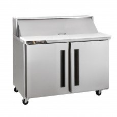 Traulsen CLPT-4812-SD-LL Centerline 48.56(w) inch Refrigerated Compact Standard Top Sandwich Prep Table, (2)Solid Swing Door(s), Left/Left Hinged, (4)Shelve(s), (12)1/6 Pan(s), 1/5hp, 115v/60/1-ph, ETL Listed