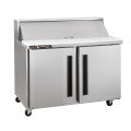 Traulsen CLPT-6024-SD-LL Centerline 60-9/16(w) inch Refrigerated Compact Mega Top Sandwich Prep Table, (2)Solid Swing Door(s), Left/Left Hinged, (4)Shelve(s), (24)1/6 Pan(s), 1/5hp, 115v/60/1-ph, ETL Listed