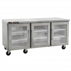 Traulsen CLUC-72R-GD-LLL Centerline 72.25(w) inch Compact Undercounter Refrigerators, (3)Glass Swing Door(s), Left/Left/Left Hinged,18.80Cu.ft, (6)Shelve(s), 1/5hp, 115v/60/1-ph, ETL Listed, Energy Star