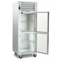 Traulsen G11000 Dealer Choice 29-7/8(w) inch Top Mount Reach-In Upright Refrigerators, (2)Half Glass Swing Door(s), Hinged Right, 23.67Cu.ft, (3)Shelve(s), Casters, 1/4hp, 115v/60/1-ph, ETL Listed, Energy Star
