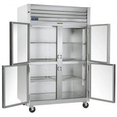 Traulsen G21000 Dealer Choice  52-1/8(w) inch Top Mount Reach-In Upright Refrigerators, (4)Haft Glass Swing Door(s), Hinged Left/Right, (6)Shelve(s), 46.51Cu.ft, Casters, 3/4hp, 115v/60/1-ph, ETL Listed, Energy Star
