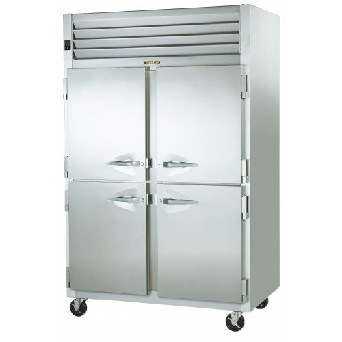 Traulsen G22000 Dealer Choice 52-1/8(w) inch Top Mount Reach-In Upright Freezers, (4)Half Solid Swing Door(s), Left/Right Hinged, 46.2Cu.ft, (6)Shelve(s), Casters, 1/2hp, 115v/60/1-ph, ETL Listed