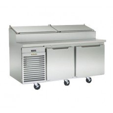 Traulsen TS066HT Spec Line 66(w) inch Refrigerated Pizza Prep Table, (2)Solid Swing Door(s), 15.7Cu.ft, (4)Shelve(s), (9)1/3 Pan(s), 1/2hp, 115v/60/1-ph, ETL Listed
