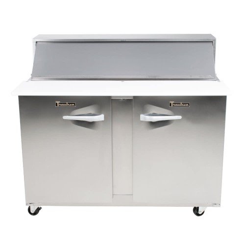 Traulsen UPT4812-LL Dealer Choice 48(w) inch Refrigerated Compact Sandwich Prep Table, (2)Solid Door(s), Left/Left Hinged, 14Cu.ft, (4)Shelve(s), (12)1/6 Pan(s), 1/5hp, 115v/60/1-ph, ETL Listed