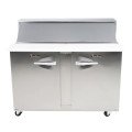 Traulsen UPT4818-LL Dealer Choice 48(w) inch Compact Refrigerated Compact Sandwich Prep Table, (2)Solid Door(s), Left/Left Hinged, 14Cu.ft, (4)Shelve(s), (18)1/6 Pan(s), 1/5hp, 115v/60/1-ph, ETL Listed