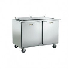 Traulsen UST4812-LL Dealer Choice 48(w) inch Refrigerated Compact Sandwich Prep Table, (2)Solid Door(s), Left/Left Hinged, Flat Cover, 14Cu.ft, (4)Shelve(s), (12)1/6 Pan(s), 1/5hp, 115v/60/1-ph, ETL Listed