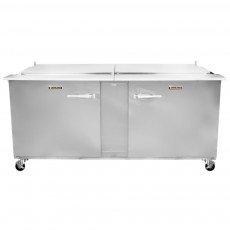 Traulsen UST7230-LL 72 Inch Refrigerated Compact Sandwich Prep Table – 2 Solid Left Hinged Doors, 24.5 Cu. Ft.