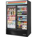True GDM-49-HC~TSL01 54-1/8(w) inch (2)Glass Swing Door(s) Bottom Mount Merchandiser Refrigerator, (8)Shelve(s), Black Exterior, 1/2hp, 115v/60/1-ph, UL Listed, Energy Star
