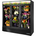 True GDM-72FC-HC~TSL01 78-1/8(w) inch (3)Glass Swing Door(s) Bottom Mount Merchandiser Refrigerator, (6)Shelve(s), Black Exterior, 1/2hp, 115v/60/1-ph, UL Listed, Energy Star