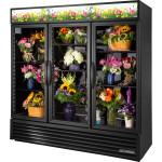 True GDM-72FC-HC~TSL01 78-1/8(w) inch (3)Glass Swing Door(s) Bottom Mount Merchandiser Refrigerator, (6)Shelve(s), Black Exterior, 1/2hp, 115v/60/1-ph, UL Listed, Energy Star