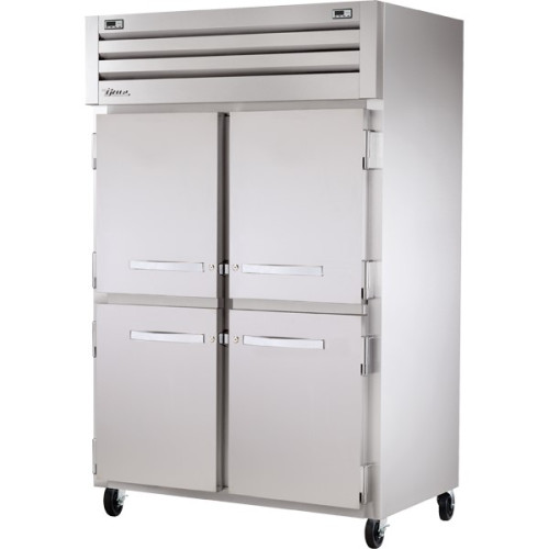 True STA2DT-4HS 52-5/8(w) inch (4)Solid Half Swing Door(s) Top Mount Reach-In Upright Dual Temperature Refrigerator/Freezer, (6)Shelve(s), Casters, (1/3+1/2)hp, 115v/60/1-ph, UL Listed