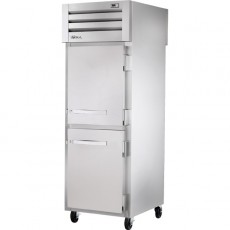 True Spec Series® STG1FPT-2HS-2HS 27-1/2(w) inch (2)Front & (2)Back Solid Half Swing Door(s) Top Mount Reach-In Upright Pass-Thru Freezer, (3)Shelve(s), Casters, 3/4hp, 115v/60/1-ph, UL Listed