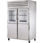 True Spec Series® STG2R-2HG/2HS-HC 52-5/8(w) inch (4)Combination Half Swing Door(s) Top Mount Reach-In Upright Refrigerator, (6)Shelve(s), Casters, 1/2hp, 115v/60/1-ph, UL Listed