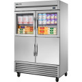 True T-49-2-G-2-HC~FGD01 4 Half Glass Swing Door Reach-In Commercial Refrigerator - 49 Cu. Ft., Bottom Mount, Energy Star