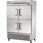 True T-49-4-HC 54-1/8(w) inch (4)Solid Half Door(s) Bottom Mount Reach-In Upright Refrigerator, (6)Shelve(s), Casters, 1/2hp, 115v/60/1, UL Listed