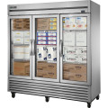 True T-72FG-HC~FGD01 78-1/8(w) inch (3)Glass Swing Door(s) Bottom Mount Upright Freezer, (9)Shelve(s), Casters, 3/4hp, 115v/60/1-ph, UL Listed