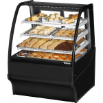 True TDM-DC-36-GE/GE-B-W 36-1/4 inch Curved Glass Dry Display Case