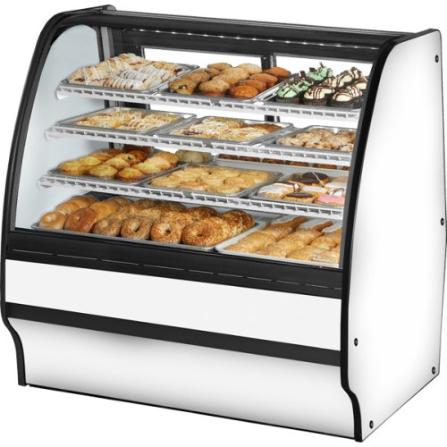 True TGM-DC-48-SC/SC-W-W 48-1/4 inch Curved Glass Dry Display Case