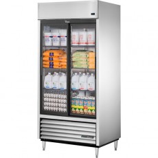 True TSD-33G-HC-LD 39-1/2-Inch Reach-In Glass Door Refrigerator – (2) Sliding Glass Doors, Bottom Mount, 33 Cu. Ft. Commercial Display Refrigerator