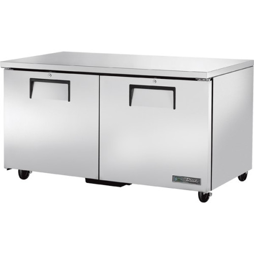True TUC-60F-HC 60-3/8 inch wide (2)Solid Door(s) Undercounter Freezers, (4)Shelve(s), 1/4hp, 115v/60/1, UL Listed