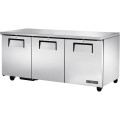 True TUC-72-HC 72-3/8(w) inch (3)Solid Swing Door(s) Under-Counter Refrigerators, (6)Shelve(s), 1/4hp, 115v/60/1-ph, UL Listed