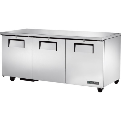 True TUC-72-HC 72-3/8(w) inch (3)Solid Swing Door(s) Under-Counter Refrigerators, (6)Shelve(s), 1/4hp, 115v/60/1-ph, UL Listed