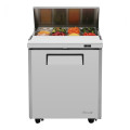 Turbo Air M3 Series MST-28N Refrigerated Sandwich Prep Tables, Standard Top, 27-1/2(w) inch, (1)Solid Door(s), 7Cu.ft, (8)Pan(s), (1)Shelve(s), 1/5hp, Casters, 115v/60/1-ph, ETL Listed