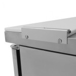 Turbo Air M3 Series MST-48-N Refrigerated Sandwich Prep Tables, Standard Top, 48-1/4(w) inch, (2)Solid Door(s), 12Cu.ft, (12)Pan(s), (2)Shelve(s), 1/3hp, Casters, 115v/60/1-ph, ETL Listed