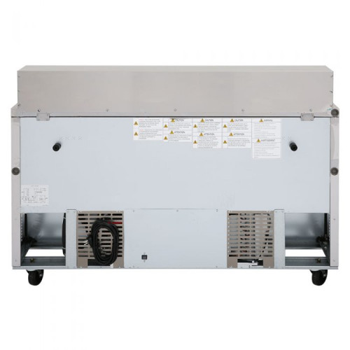 Turbo Air M3 Series MST-60-N Refrigerated Sandwich Prep Tables, Standard Top, 60-1/4(w) inch, (2)Solid Door(s), 16Cu.ft, (16)Pan(s), (2)Shelve(s), 1/3hp, Casters, 115v/60/1-ph, ETL Listed