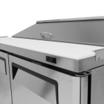Turbo Air M3 Series MST-60-N Refrigerated Sandwich Prep Tables, Standard Top, 60-1/4(w) inch, (2)Solid Door(s), 16Cu.ft, (16)Pan(s), (2)Shelve(s), 1/3hp, Casters, 115v/60/1-ph, ETL Listed