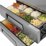 Turbo Air Super Deluxe TCBE-48SDR-E-N Chef Base Refrigerators, Extended Top, 58-5/8(w) inch, (2)Drawer(s), 7.52Cu.ft, 1/4hp, 3amps, 115v/60/1-ph, ETL Listed