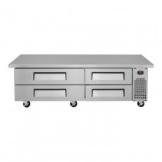 Turbo Air Super Deluxe TCBE-72SDR-E-N Chef Base Refrigerators, Extended Top, 78(w) inch, (4)Drawer(s), 12.66Cu.ft, 1/4hp, 5.6amps, 115v/60/1-ph, ETL Listed