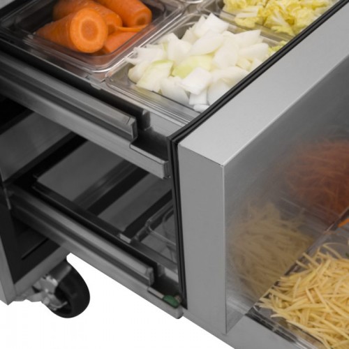 Turbo Air Super Deluxe TCBE-72SDR-E-N Chef Base Refrigerators, Extended Top, 78(w) inch, (4)Drawer(s), 12.66Cu.ft, 1/4hp, 5.6amps, 115v/60/1-ph, ETL Listed