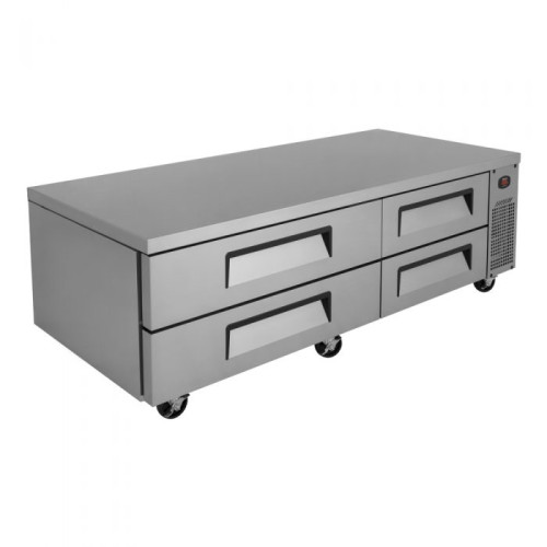 Turbo Air Super Deluxe TCBE-82SDR-E-N Chef Base Refrigerators, Extended Top, 89-1/2(w) inch, (4)Drawer(s), 16.04Cu.ft, 1/3hp, 6.2amps, 115v/60/1-ph, ETL Listed